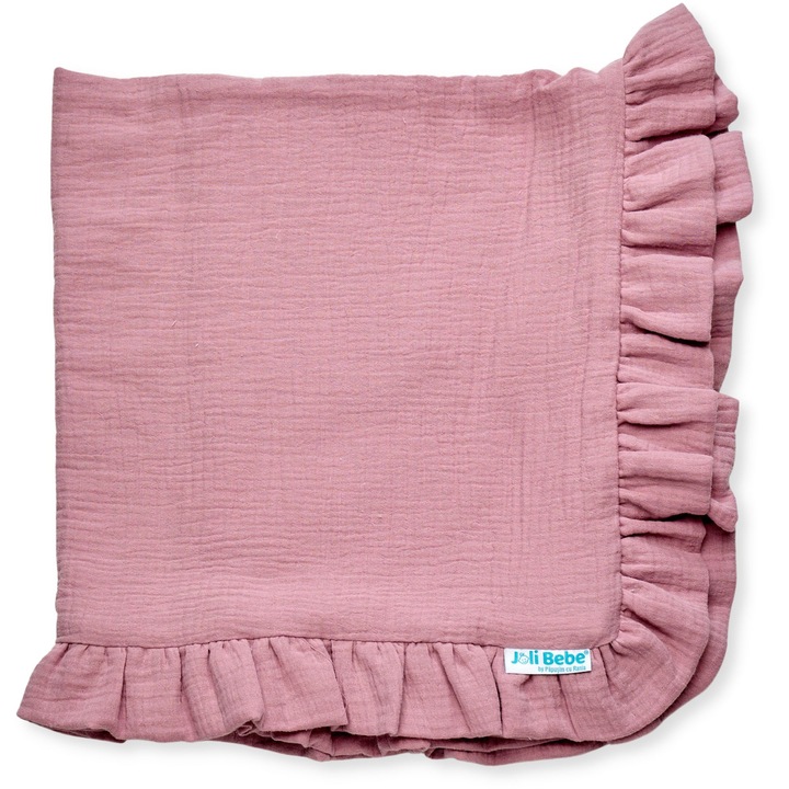 Dupla muszlin szőnyeg, 80 x 80 cm, világos rózsaszín