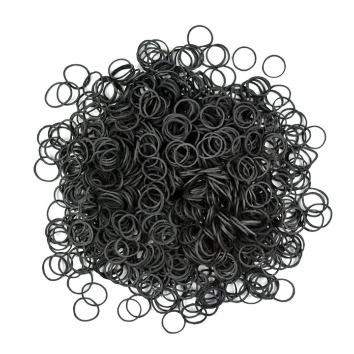 Set 300 elastice mici par Sela, negre w525