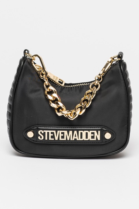 Steve Madden, Geanta crossbody cu logo metalic Khai, Negru