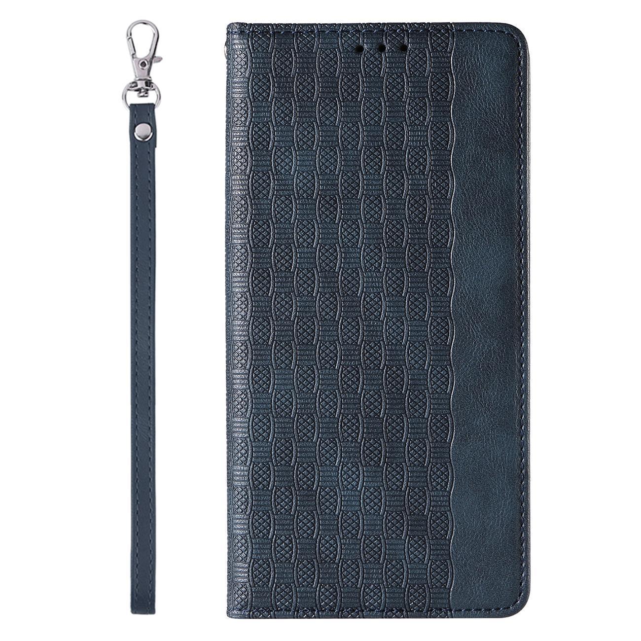 Husa Magnet Strap Stand compatibila cu Samsung Galaxy S23 Ultra Blue