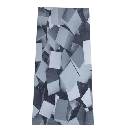 Traversa antislip hol/bucatarie 08, 50x100cm, poliester, suport cauciuc, grosime 3 mm, tip printed, gramaj 225 g, model geometric