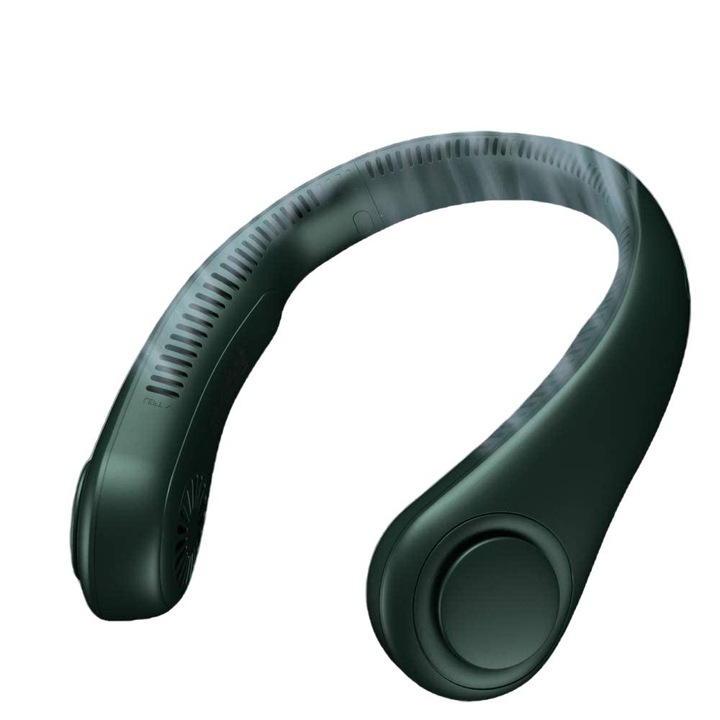 Преносим вентилатор, врата, 3 нива на скорост, 4000 mAh, зелен