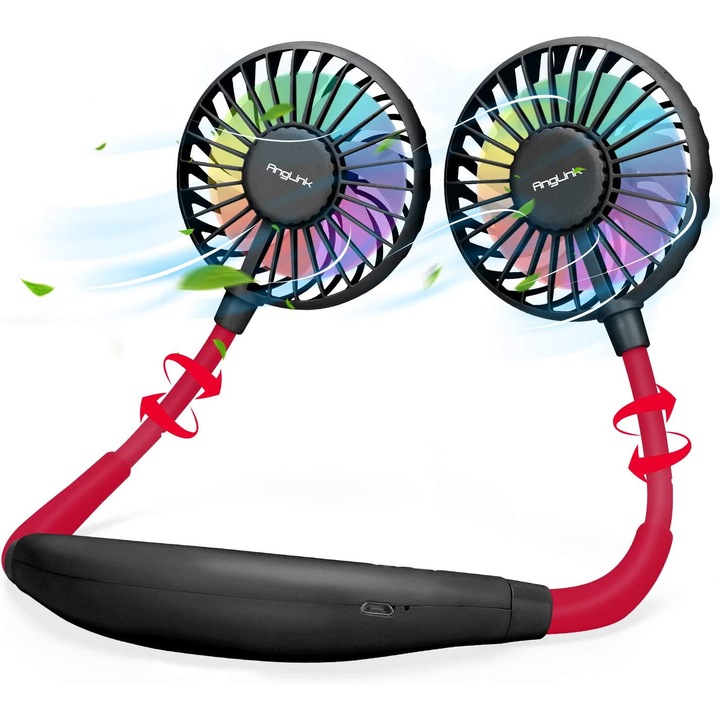 Ventilator portabil, Plastic, Multicolor