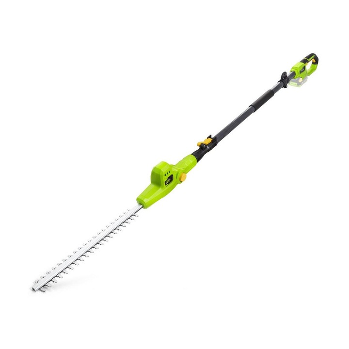Телескопична ножица за жив плет, Fieldmann, 20V, зелена/черна