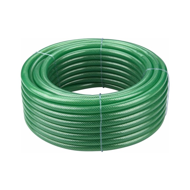 Átlátszó kerti tömlő, Extol Premium, 1/2" 25m, zöld