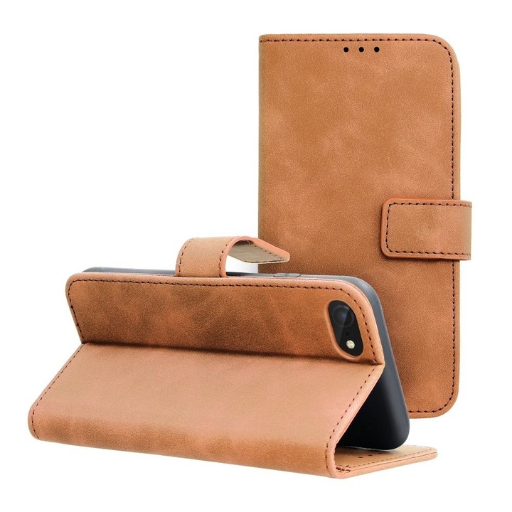 Apple iPhone 7 / 8 / SE (2020 / 2022) Tender Book flip tok, Barna