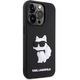 Husa Karl Lagerfeld 3D Rubber Choupette compatibila cu iPhone 14 Pro, Negru