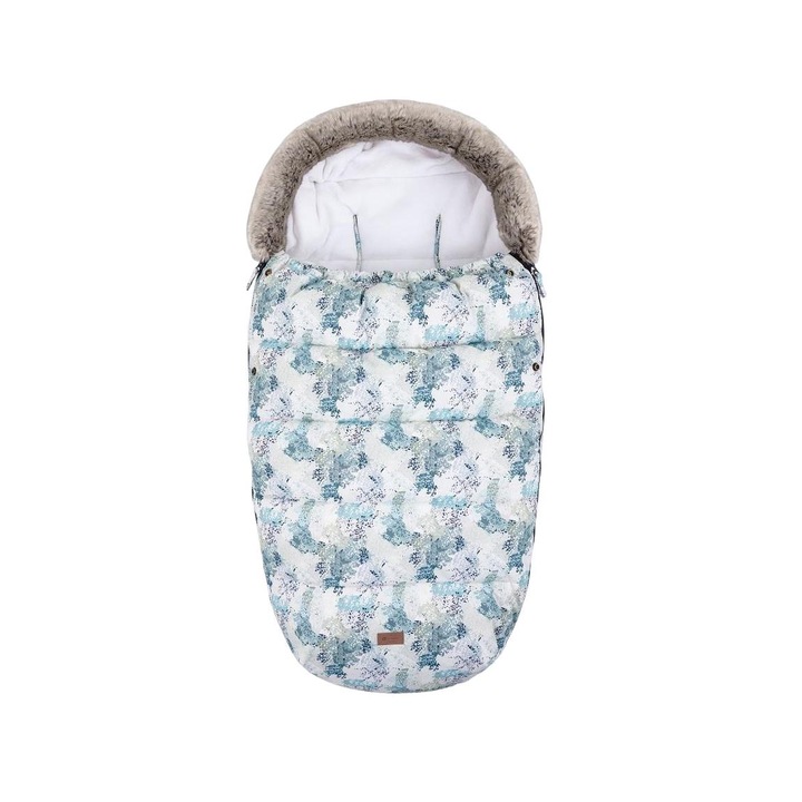 Зимно чувалче, Petite&Mars, Удобно, 4 в 1, Водоустойчиво, С вътрешност от кожа и полар, Универсално, За количка, 100 x 55 см, Светло синьо
