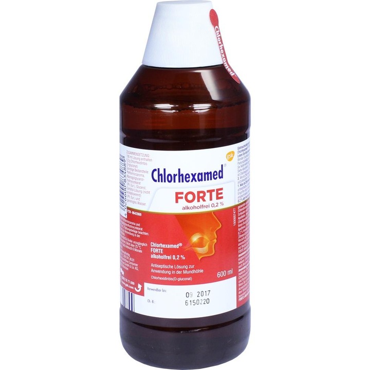 Szájvíz, GlaxoSmithKline, Chlorhexamed, ínygyulladás ellen, klórhexidinnel 0,2%, alkoholmentes, 600 ml
