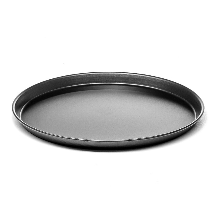 Tava de pizza, Forgast, Diametru 36 cm, Inaltimea muchiei 4,5 cm, Fabricat dintr-un tip special de otel Bluesteel