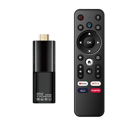 Tv Stick Hd 4K, Allwinner H313 Network Media Player TV 4K Ultra HD, 2+16GB, 1080p, comanda vocala, Bluetooth, Wifi, Android, 5GWifi, Netflix, Youtube, Disney+, Google Play + aplicatii