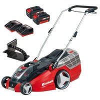 masina electrica de tuns gazonul pe acumulator einhell power-x-change ge-cm 43 li m kit 18 v 4 ah 43 cm latime taiere 6 trepte taiere 63 l sac colector imagen 5_0_
0