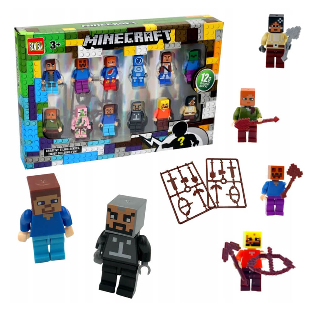 Комплект фигури, Minecraft, 12 бр - eMAG.bg
