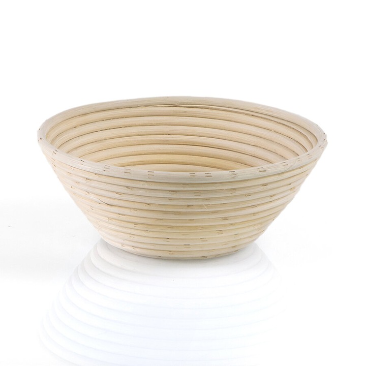 Панер за втасване на тесто, Земята на траките, кръгъл, ратан, 220х85 мм