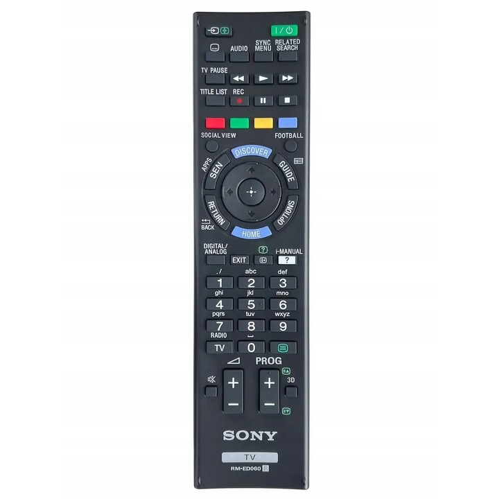 Дистанционно за телевизор Sony, RM-ED060, Черно