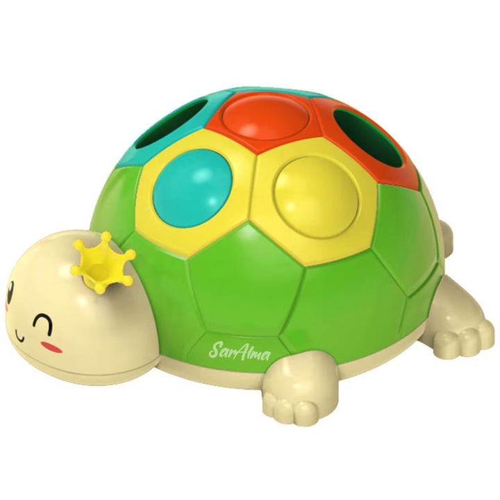 Jucarie interactiva pentru copii, Dezvoltare Motricitate fina, Broscuta cu buline, SARALMA®