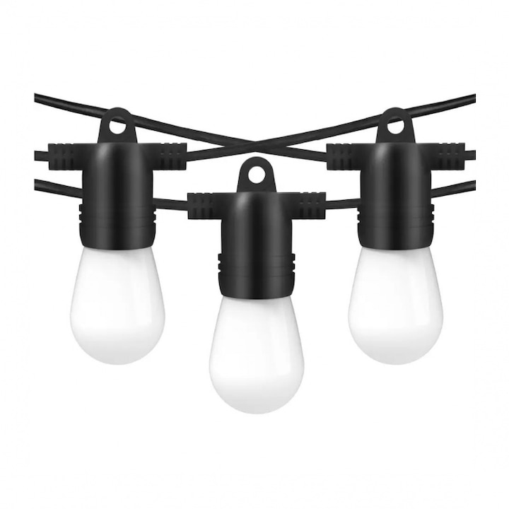 Светещ герлянд Smarty, Elbulgaria, 2654, Клас G, Led 5w, 2700k-4000k-6400k, Бял