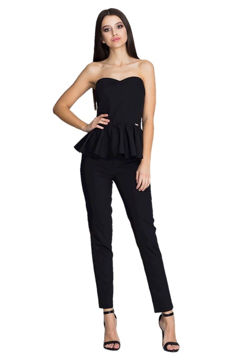 Комплект панталон/корсет, Figl, черен, полиестер/вискоза, S