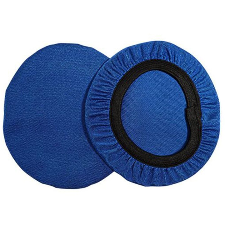 Set 2 huse PadForce protectie bureti casti, Elastice, Lavabile, Compatibile cu Beats Studio 3, 2, Wireless, QC 15, 25, 35, ATH, Sony si multe alte modele - Albastru, S