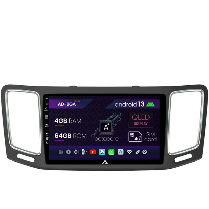 Navigatie Autodrop Volkswagen Sharan, Seat Alhambra (2010-2018), Android 13, A-Octacore, 4GB RAM, 64GB ROM, 9 Inch - AD-BGA9004, AD-BGRKIT044