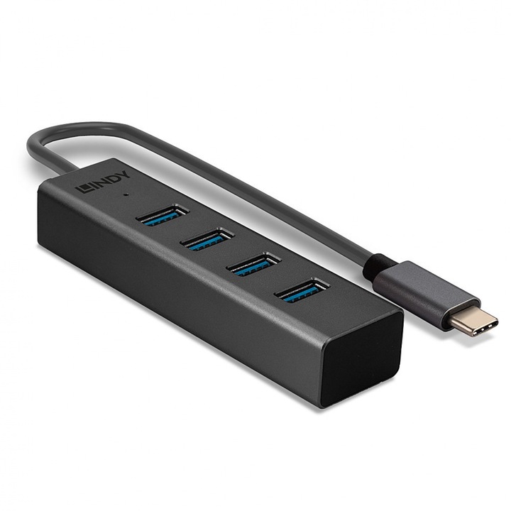 Hub Usb 3.2-C la 4 x Usb-A, Lindy L43325