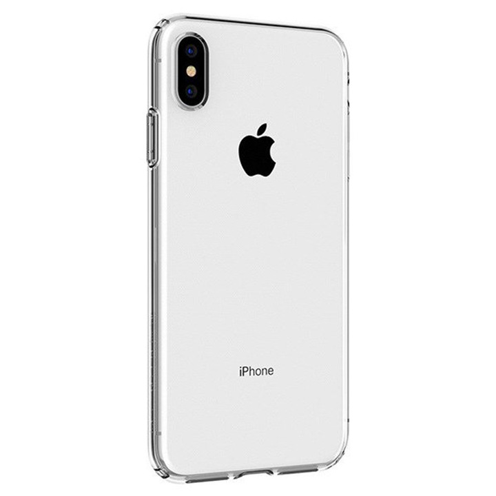 Átlátszó tok kompatibilis iPhone X / XS-vel, Vékony illeszkedés, Csúszásgátló, Minimalista kialakítás, 1 mm