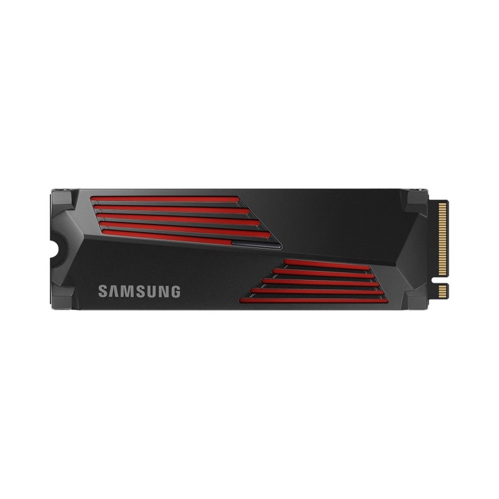 Solid-State Drive (SSD) Samsung SSD 990 PRO 2TB Heatsink PCIe 4.0 NVMe 2.0 M.2 V-NAND 3-bit MLC, 256-bit Encryption, Read 7450 MB/s Write 6900 MB/s MZ-V9P2T0GW