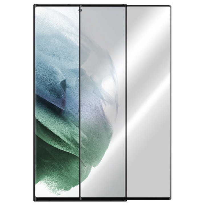 Folie sticla ProElite Protection compatibila cu Samsung Galaxy S22 Ultra, Ultra Rezistenta, Full Cover, Full Glue, Calitate Premium, Margini negre