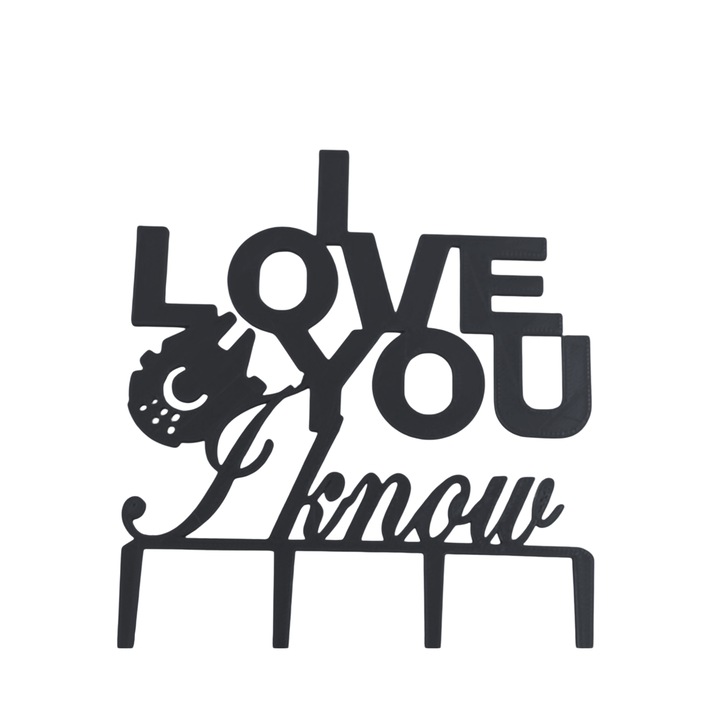 Декорация за торта "I LOVE YOU", Свети Валентин, космически кораб от Междузвездни войни, 15 x 11,5 см, черен