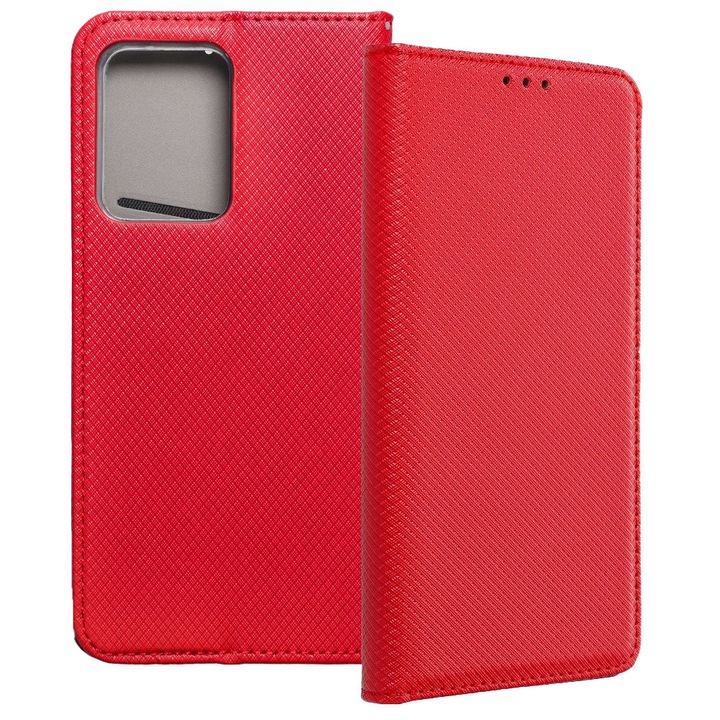 Xiaomi Redmi Note 12 Pro 5G (Global) / Poco X5 Pro 5G калъф, капак, капак за телефон, магнитно закопчаване, държач за банкова карта, червен
