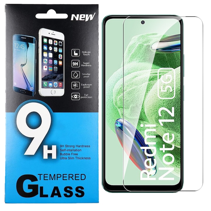 Xiaomi Redmi Note 12 4G/5G / Poco X5 5G kompatibilis üvegfólia, előlapi, edzett