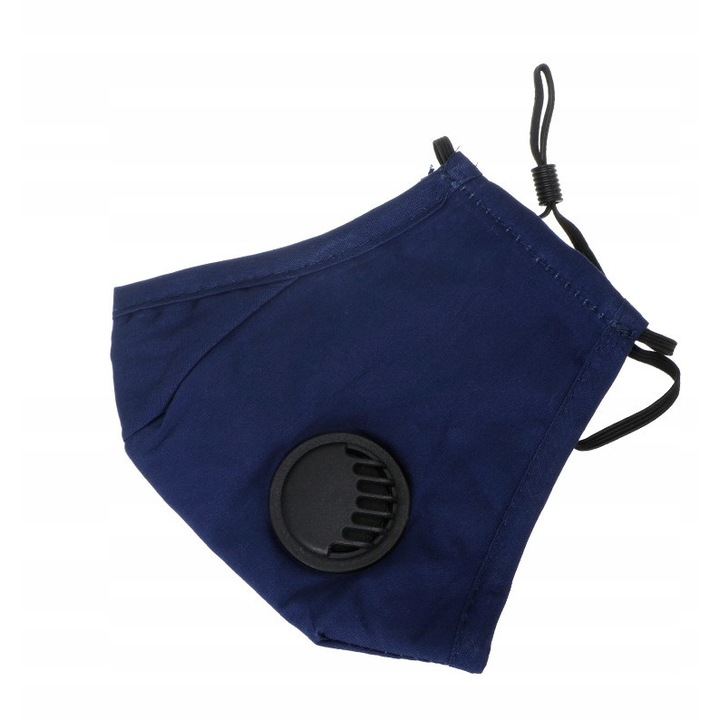 Masca de fata, EDIBAZZAR, Bumbac, Albastru