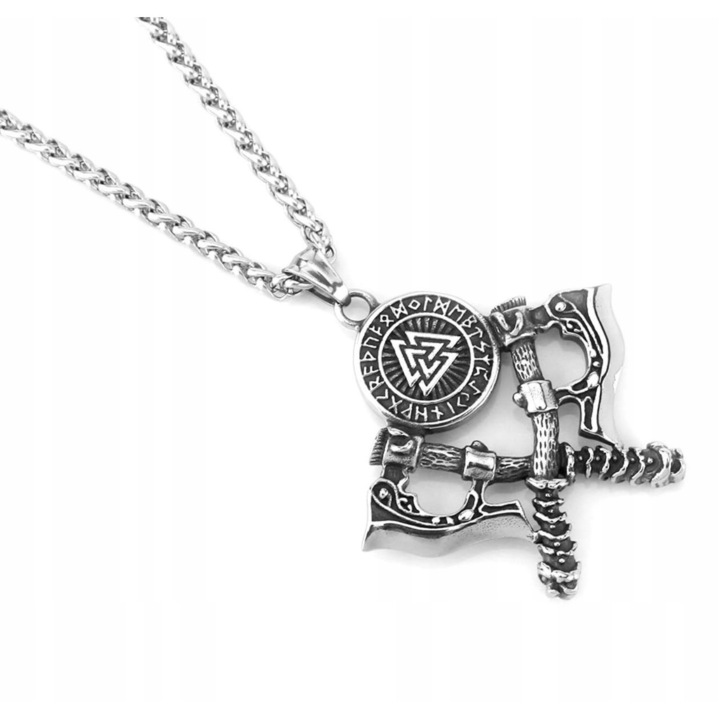 Nyaklánc medál, északi szimbólum, amulett, rúna