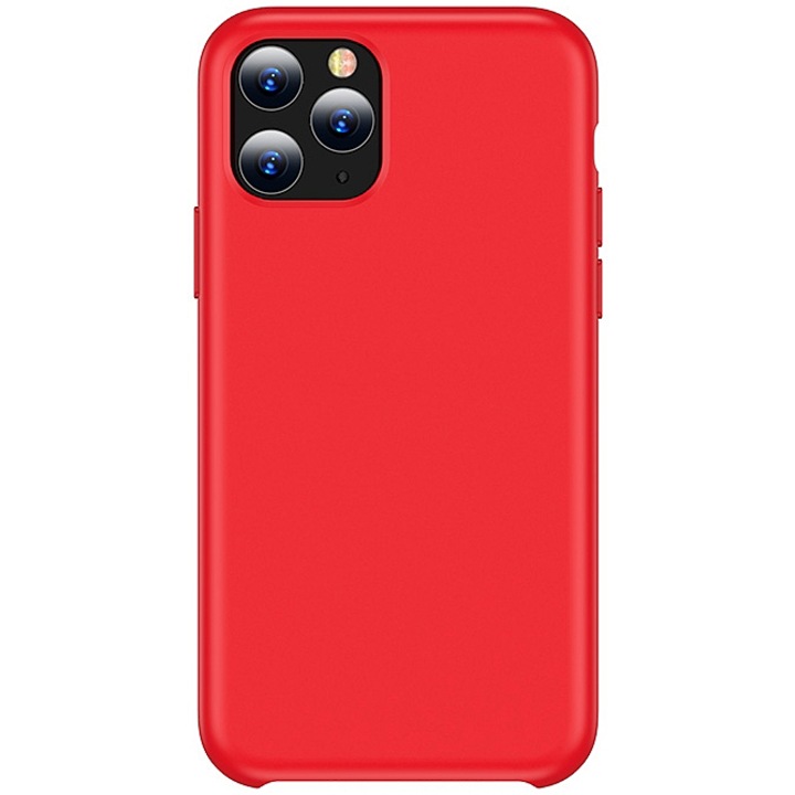 Кейс за Apple iPhone 11 Pro, Totu Design, течен силикон, червен