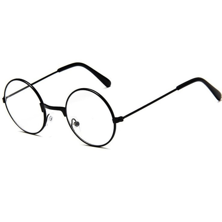 Кръгли очила с UV защита, Edibazzar, Метални, Черни