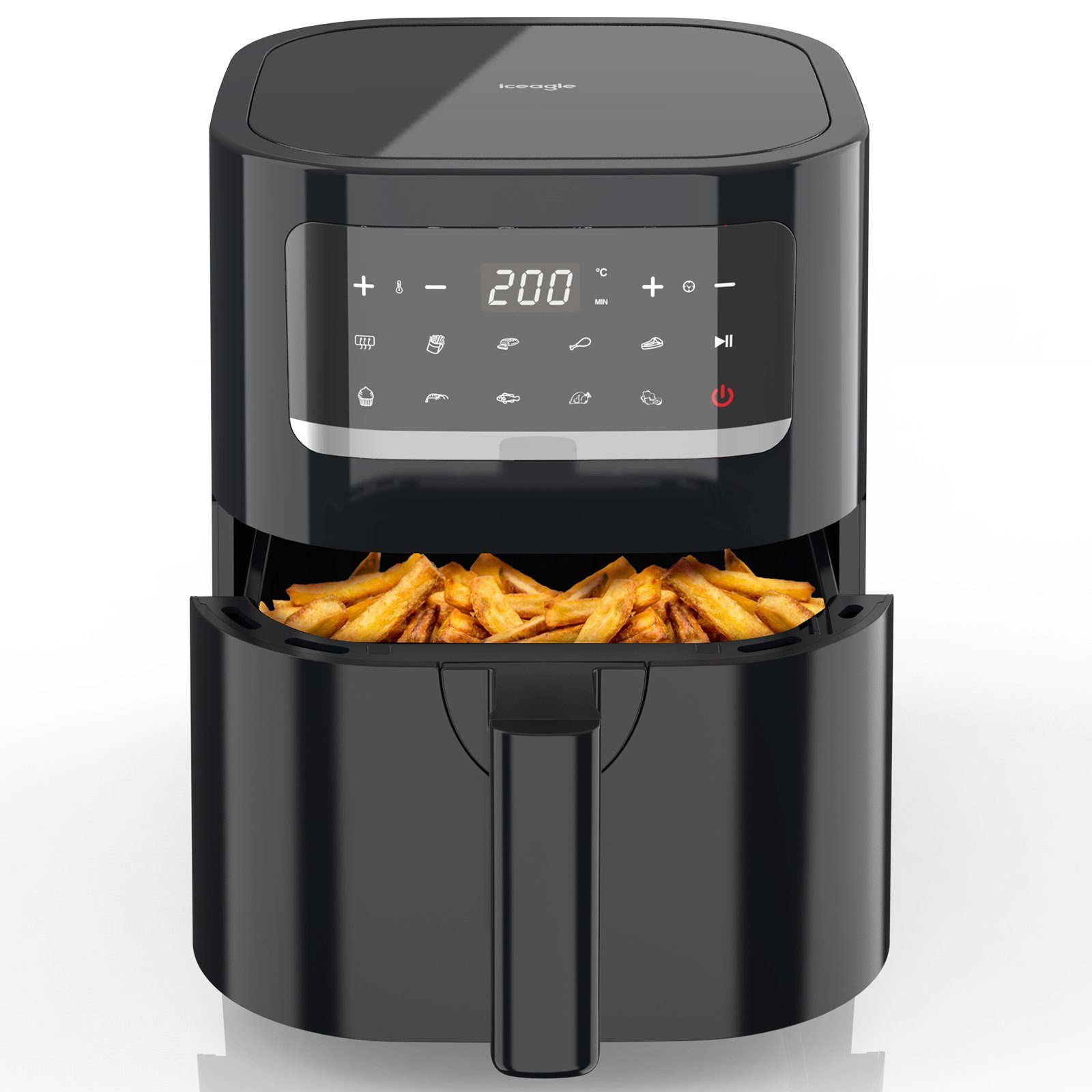 Friteuza Cu Aer Cald, Iceagle, K562D, 5.5L, Air Fryer XXL, 1400W, 9 ...