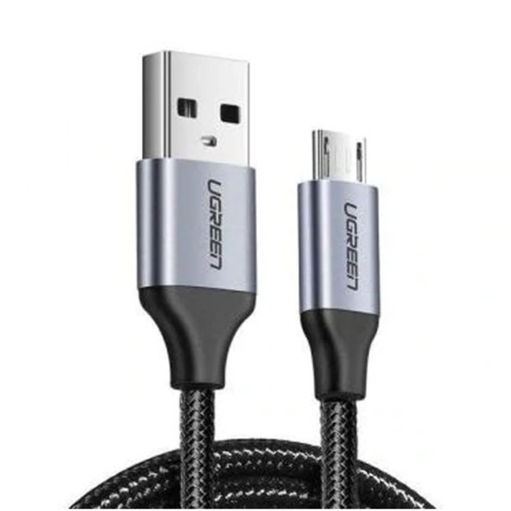 Cablu alimentare si date Ugreen, US290, Fast Charging Data Cable pt. smartphone, USB la Micro-USB, braided, 1.5m, negru