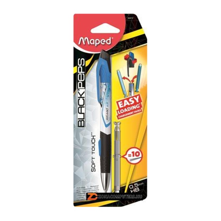 Maped Nyomósirón utántöltővel 0,5 mm HB vegyes színek