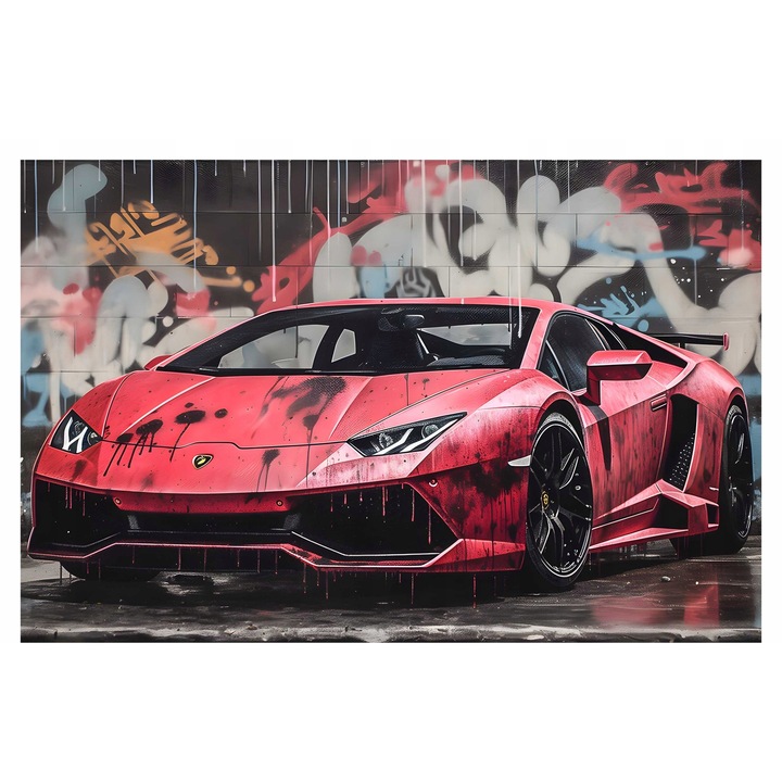 Fototapet Pentru copii Auto Autoturism Graffiti Masini 368x254 cm, Vlies Tapet