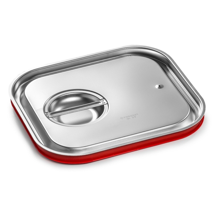 Capac cu Banda Siliconata GN 2/3, Gastronom, Otel Inoxidabil, Forgast