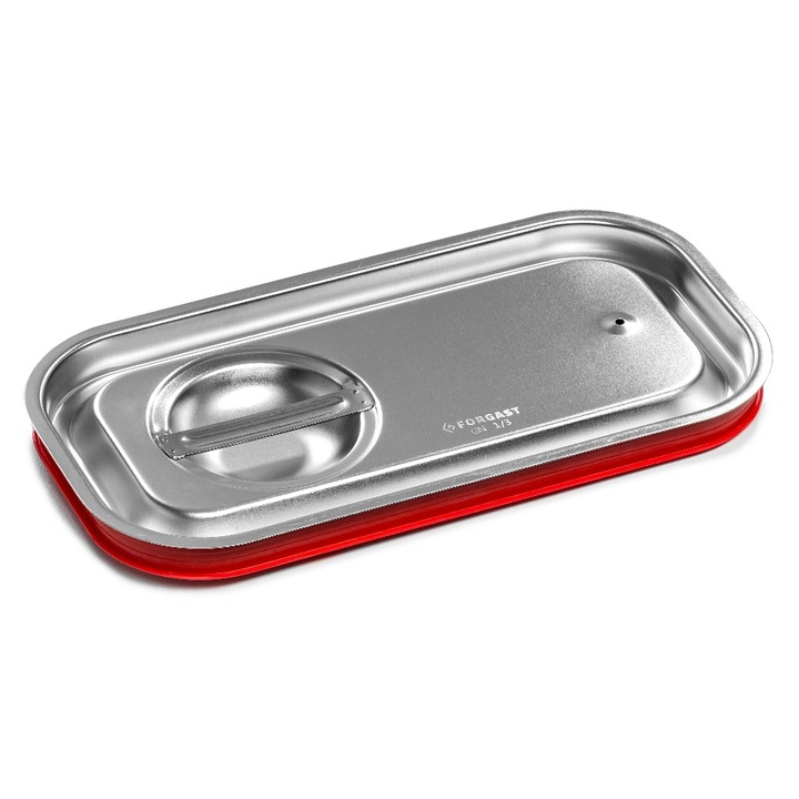 Capac cu Banda Siliconata GN 1/3, Gastronom, Otel Inoxidabil, Forgast