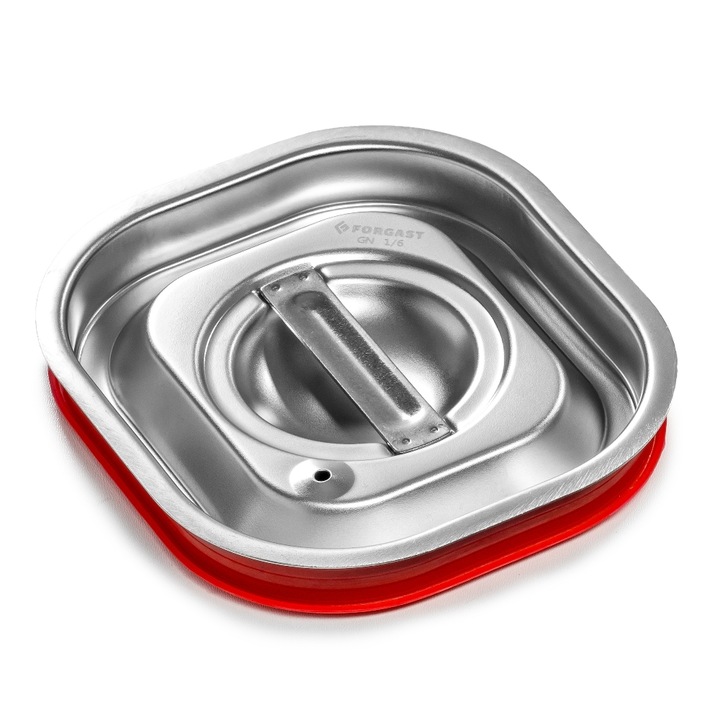 Capac cu Banda Siliconata GN 1/6, Gastronom, Otel Inoxidabil, Forgast