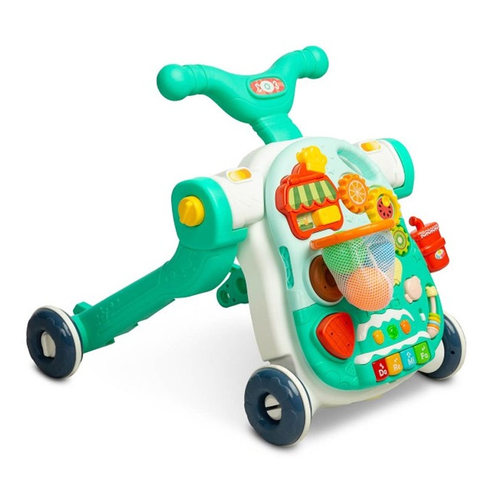 Мултифункционална проходилка 5 в 1 за деца 12 месеца+ Toyz HE0812, Тюркоаз
