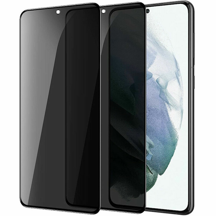 Samsung S22-vel kompatibilis adatvédelmi film, Full Cover, 6D, Premium Quality, Black