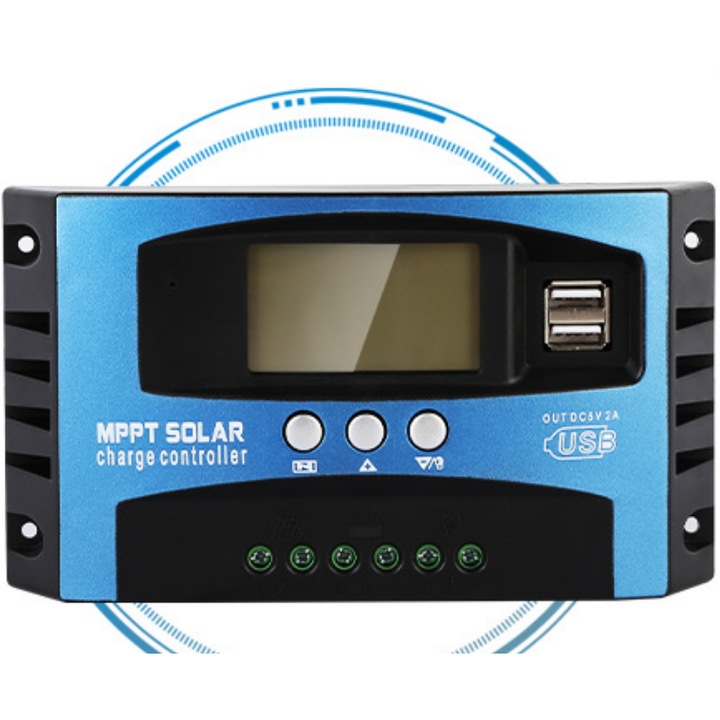 Controller solar, MPPT / PWM, 100A, 1800W/12v 3600W/24V, Dual USB, LCD display