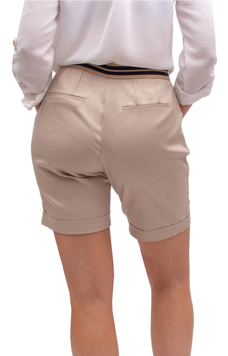 Pantaloni scurti de dama eleganti, Bej, 3XL 46