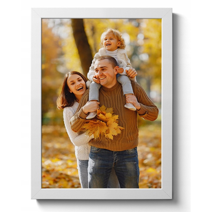 Rama foto, PoStar, din Lemn, A5, 17.8x24 cm, Alb