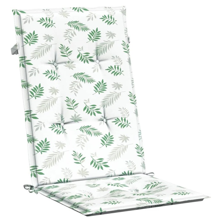 Комплект възглавници за столове с облегалка vidaXL, 4 бр, На листа, Текстил, 1.85 Kg, 120 x 50 x 3 см