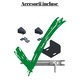 Set 2 bucati Poarta auto, Todome, metalica cu sipca 77, negru, 370 x 180 cm, cu accesorii si stalpi