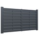 Set 2 bucati Poarta auto, Todome, metalica cu sipca 77, negru, 370 x 180 cm, cu accesorii si stalpi